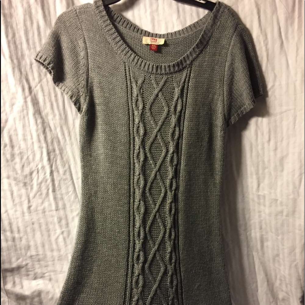 Women’s Gray sweater Mini dress Size XXL
